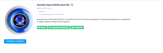 Set Hexa Infinite Azul - Genesis Tênis Brasil
