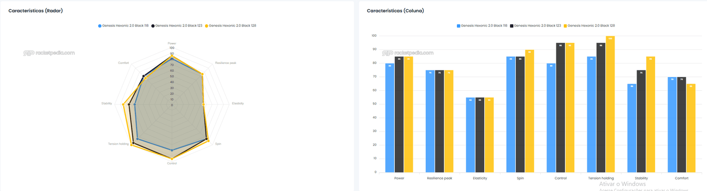 Set Hexonic 2.0 Preto - Genesis Tênis Brasil