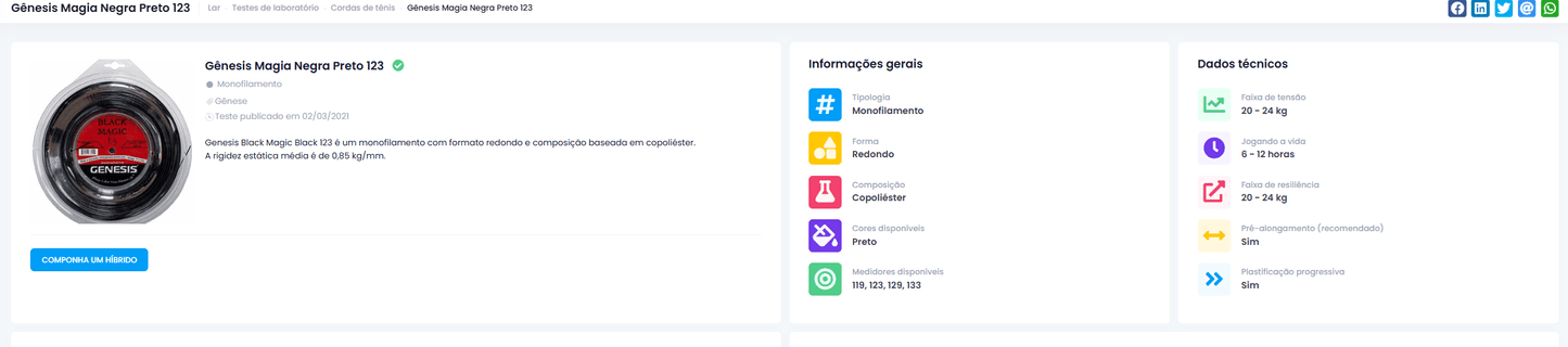 Set Black Magic - Genesis Tênis Brasil