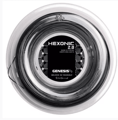 Corda de tênis Genesis Hexonic 2.0 preta