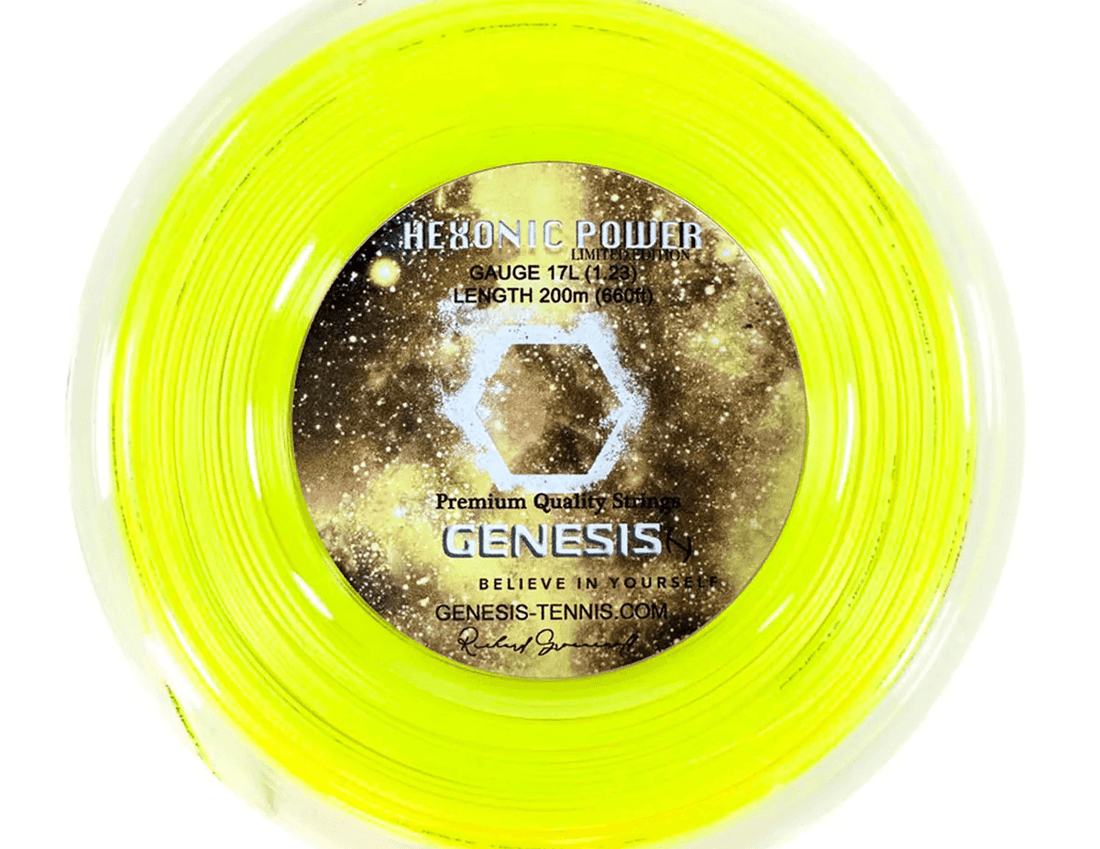 Rolo de corda Genesis Hexonic Power, corda de tênis com boa manutenção de tensão