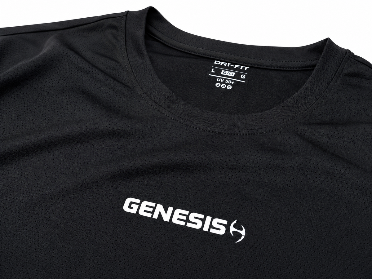 Camiseta Performance Genesis Black – Dry Fit UV 50+