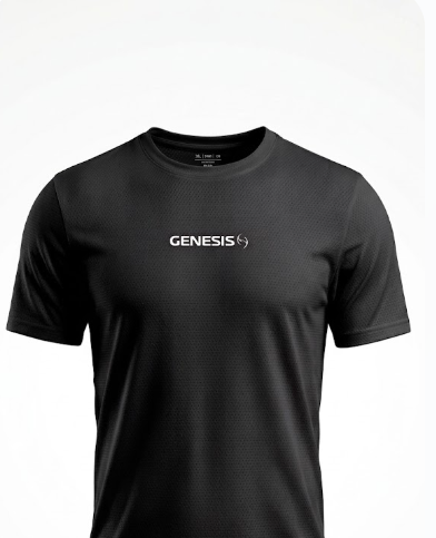 Camiseta Performance Genesis Black – Poliamida Premium Dry-Fit