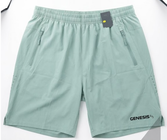 Bermuda Performance Genesis – Poliamida Elástica com Zíper e Bolsos para Tênis