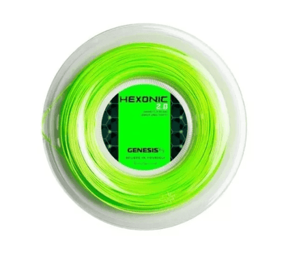 Rolo 200m de corda de tênis Genesis Hexonic 2.0 verde