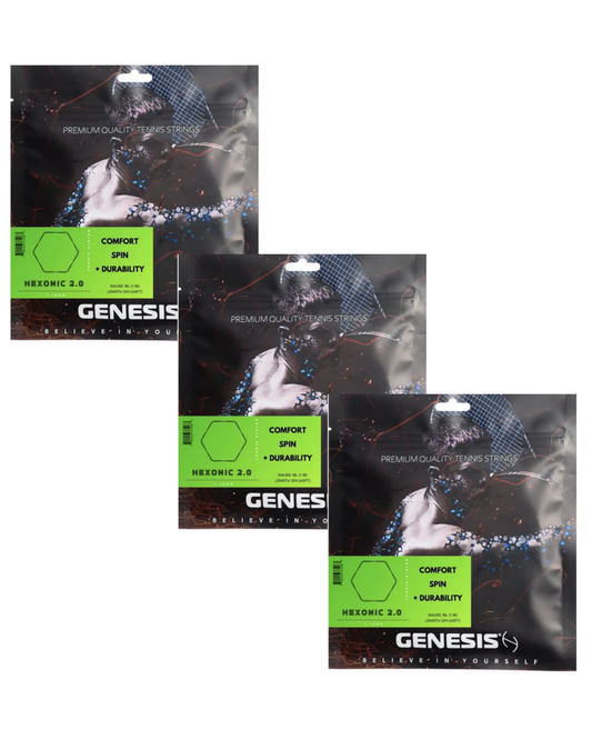 Kit 3 Sets Genesis Hexonic 2.0 – Corda de Tênis Hexagonal