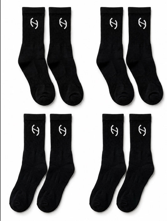 Kit 4 Pares de Meias Esportivas Genesis Cano Alto – Pretas
