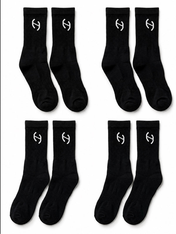 Kit 4 Pares de Meias Esportivas Genesis Cano Alto – Pretas