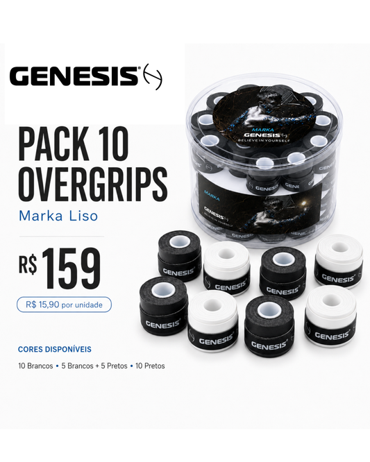 Pack 10 Overgrips Genesis Marka Liso