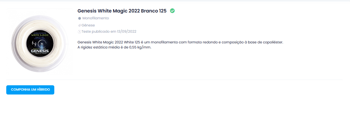 Set White Magic - Genesis Tênis Brasil
