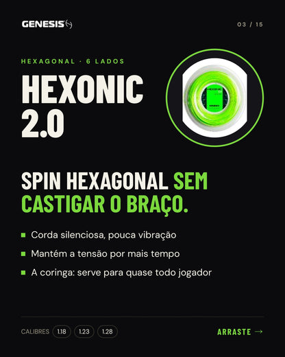 Características da corda Genesis Hexonic 2.0
