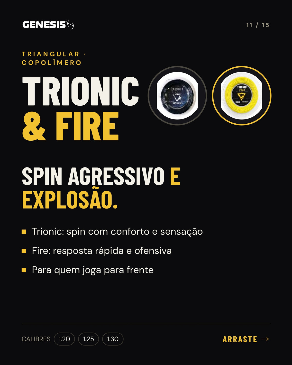Características da corda Genesis Trionic