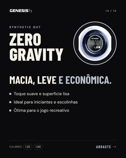 Características da corda Genesis Zero Gravity