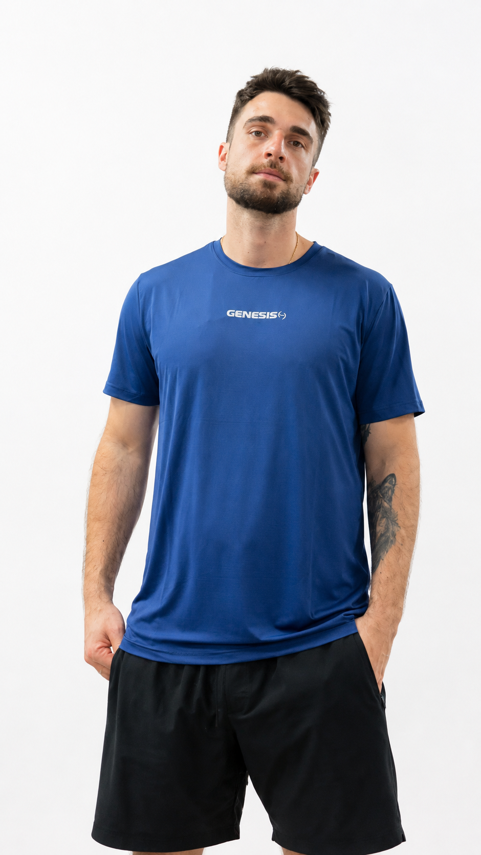 Camiseta Performance Genesis Blue – Dry Fit UV 50+