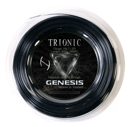 Rolo de corda Genesis Trionic preta, com embalagem circular