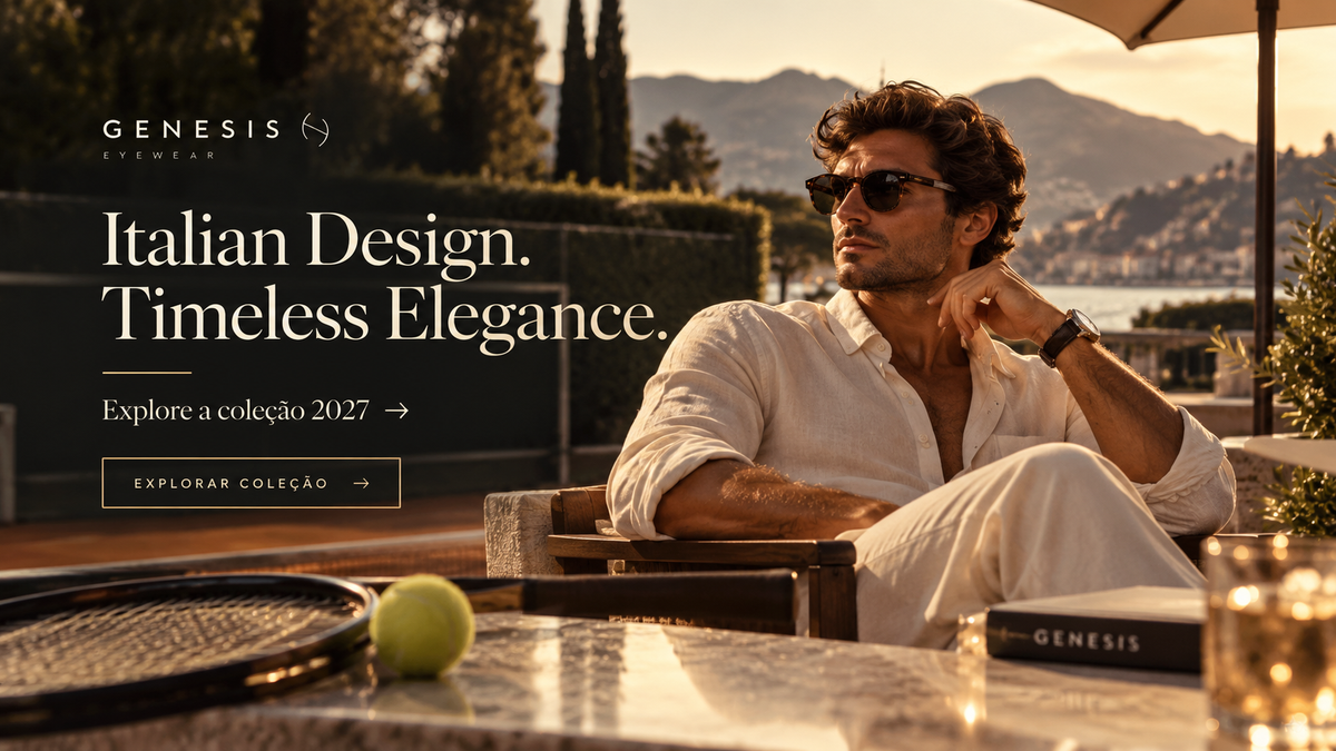 Genesis Eyewear coleção hero campanha editorial