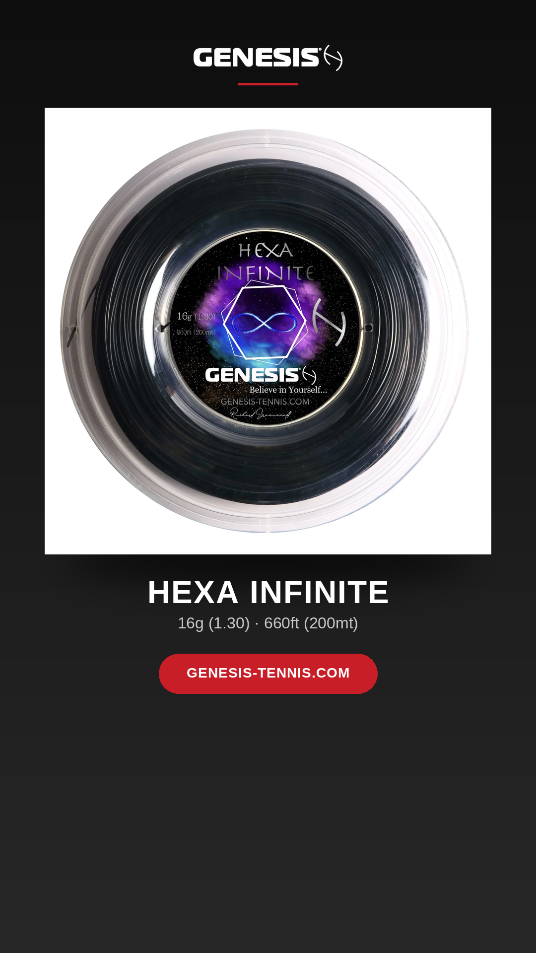 Genesis Hexa Infinite Preta – Rolo 200m