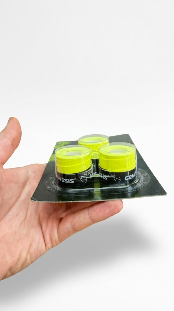 Pack 3 Overgrips Genesis Marka Amarelo - Alta Absorção e Durabilidade